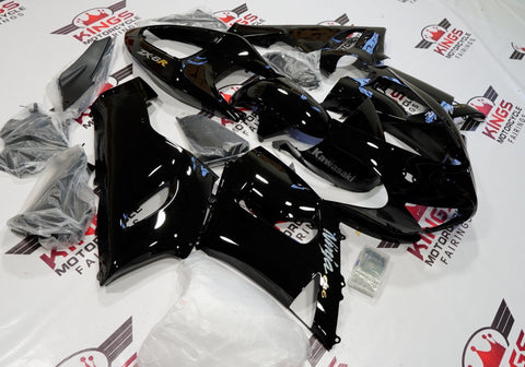 Fairing kit for a Kawasaki Ninja ZX6R 636 (2005-2006) Black, Silver & Gold