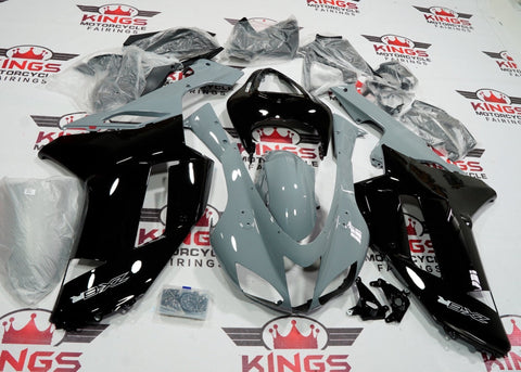 Fairing kit for a Kawasaki Ninja ZX6R 636 (2007-2008) Black & Nardo Gray