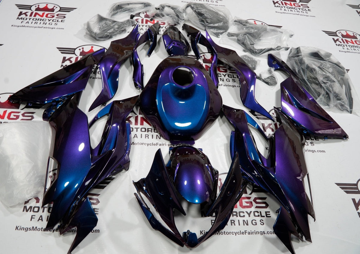 Fairing kit for a Kawasaki Ninja ZX6R 636 (2019-2023) Blue & Purple Chameleon