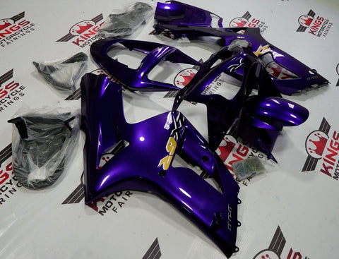 Fairing kit for a Kawasaki ZX6R 636 (2003-2004) Dark Purple, Gold & Black