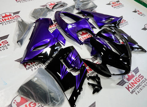 Fairing kit for a Kawasaki ZX6R 636 (2005-2006) Black & Purple