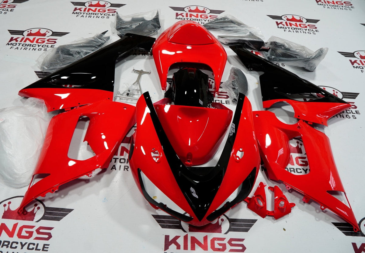 Fairing kit for a Kawasaki ZX6R 636 (2005-2006) Red & Black