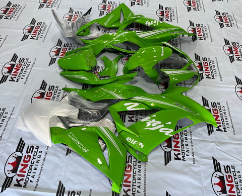 Fairing kit for a Kawasaki ZX6R 636 (2013-2018) Green & White