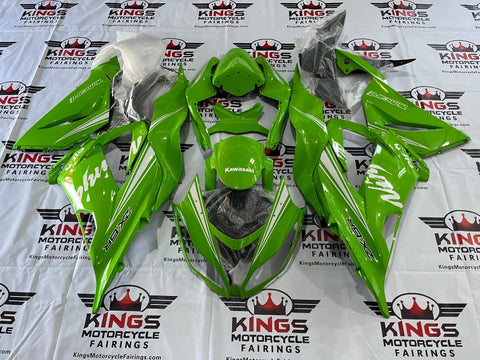 Fairing kit for a Kawasaki ZX6R 636 (2013-2018) Green & White