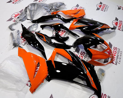 Fairing kit for a Kawasaki ZX6R 636 (2013-2018) Orange, Black & Silver