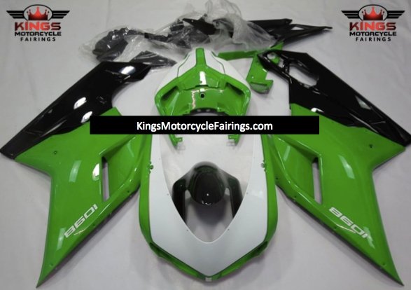 Ducati 848 (2007-2014) White, Green & Black Fairings