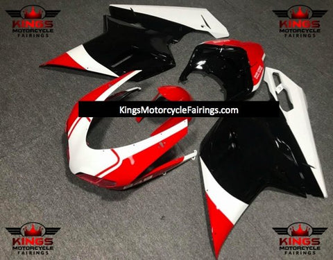 Ducati 1198 (2007-2012) White, Black & Red Fairings