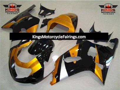 Suzuki GSXR750 (2000-2003) Gold, Black & Silver Fairings