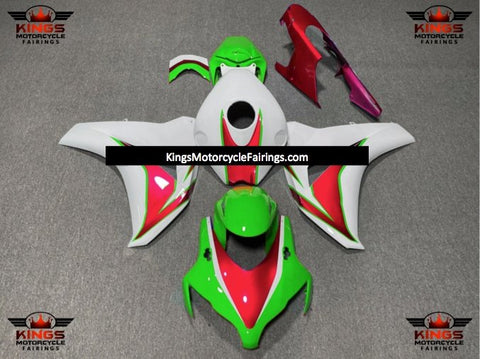 Honda CBR1000RR (2008-2011) Green, Red & White Fairings