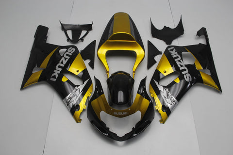 Suzuki GSXR750 (2000-2003) Gold, Black & Silver Fairings