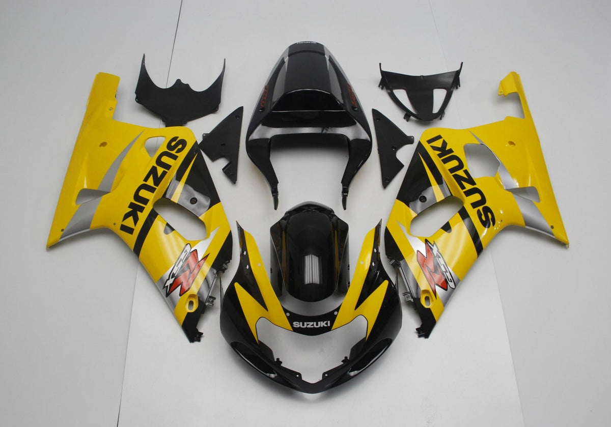 Suzuki GSXR750 (2000-2003) Black, Yellow and Silver Fairings