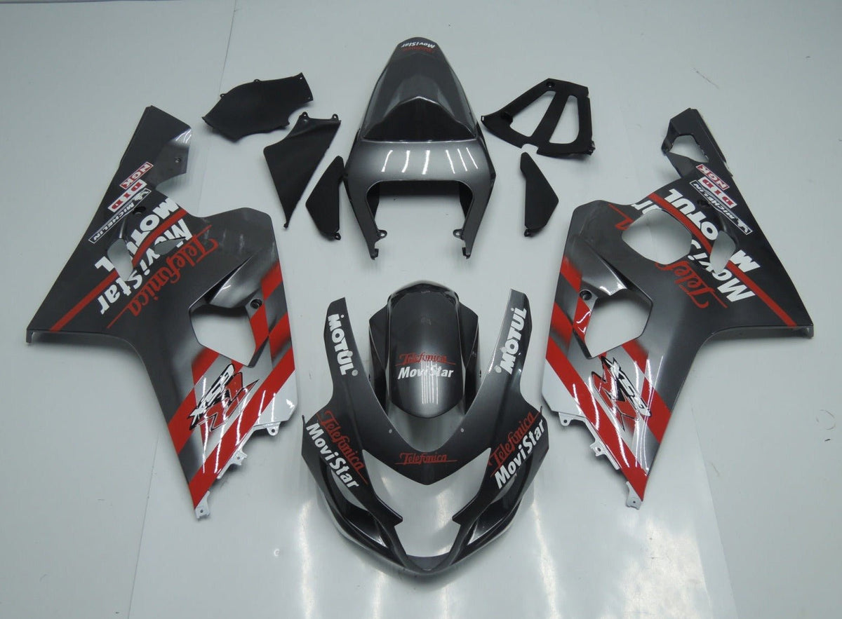 Suzuki GSXR750 (2004-2005) Silver & Red Fairings