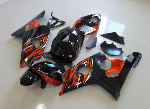 Suzuki GSXR750 (2004-2005) Black, Orange & Silver Fairings