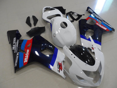 Suzuki GSXR600 (2004-2005) White, Blue, Black, Dark Blue & Red Fairings