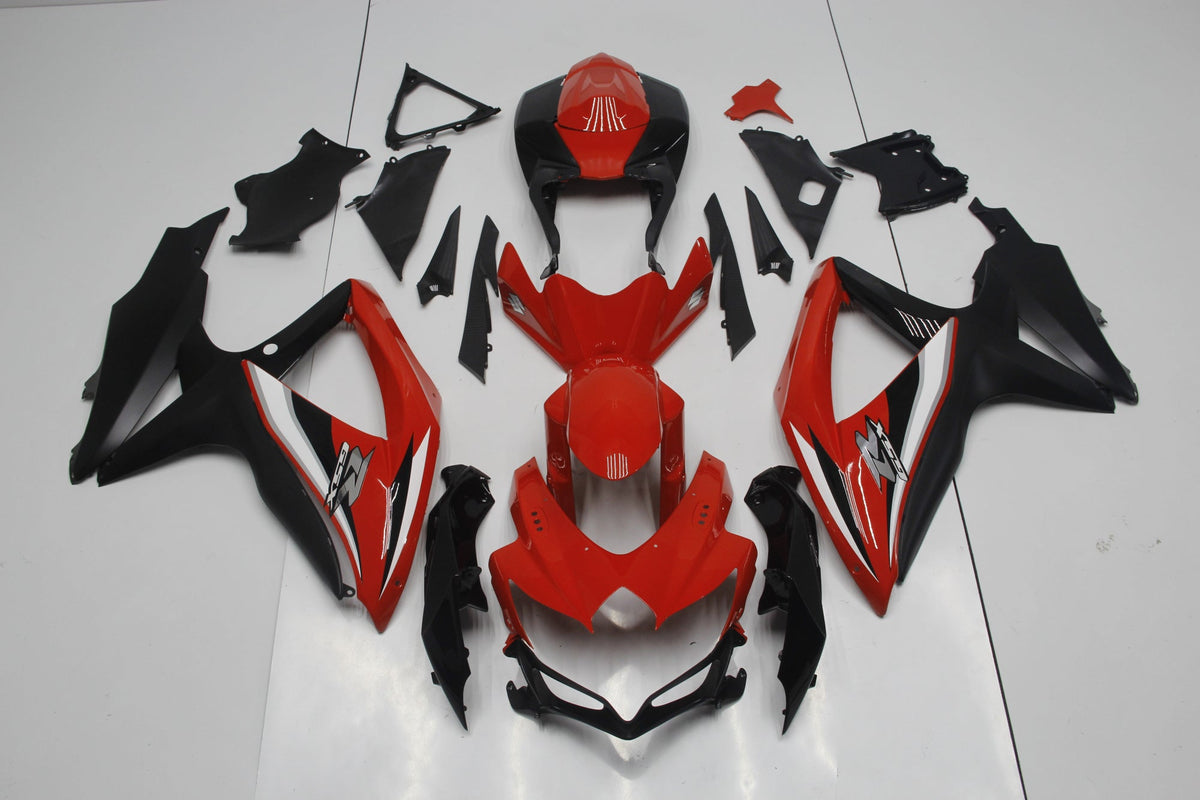 Suzuki GSXR600 (2008-2010) Red, Black, White, Silver & Matte Black Fairings