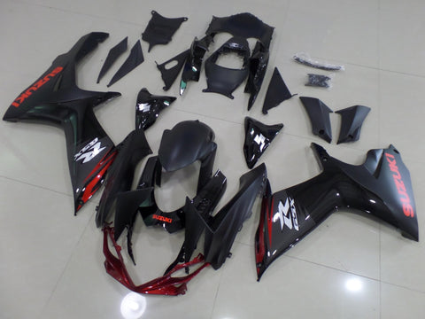 Suzuki GSXR750 (2011-2023) Matte Black, Red & White Fairings