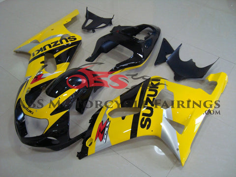 SUZUKI GSXR750 (2000-2003) YELLOW, BLACK & SILVER FAIRINGS