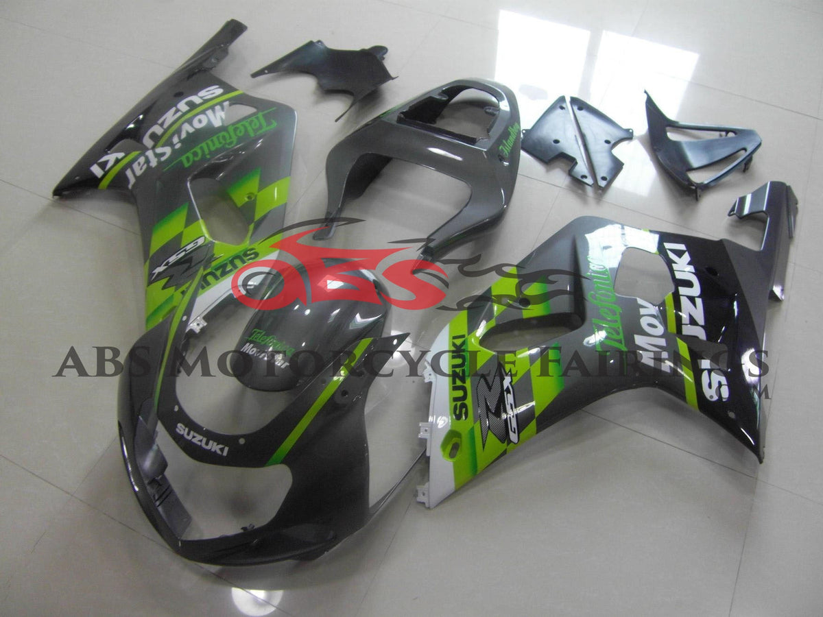 Suzuki GSXR750 (2000-2003) Green & Gray Telefonica Fairings