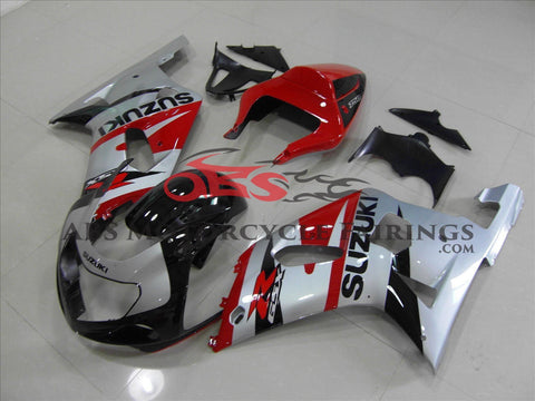 SUZUKI GSXR750 (2000-2003) SILVER, RED & BLACK FAIRINGS