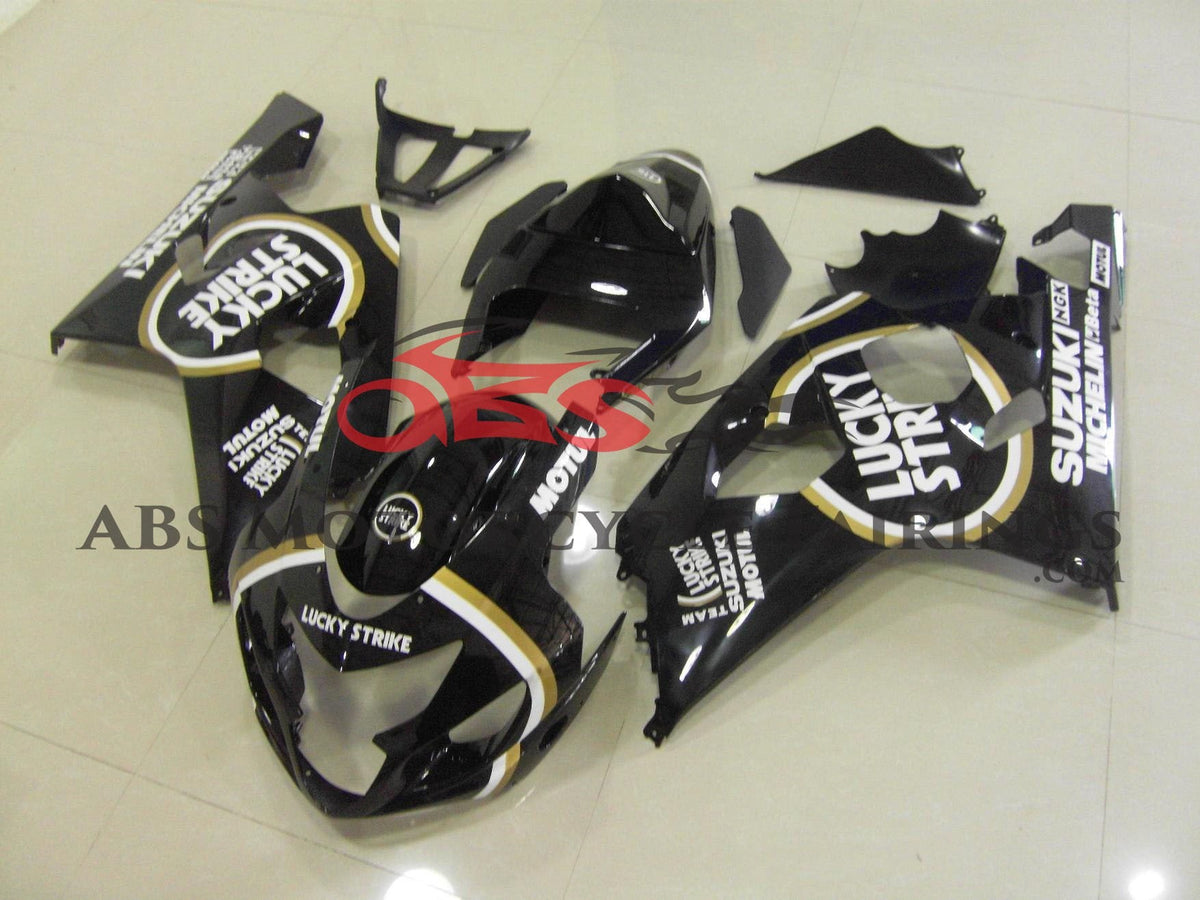 SUZUKI GSXR750 (2004-2005) BLACK LUCKY STRIKE FAIRINGS