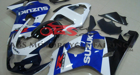 Suzuki GSXR750 (2004-2005) White & Blue Fairings