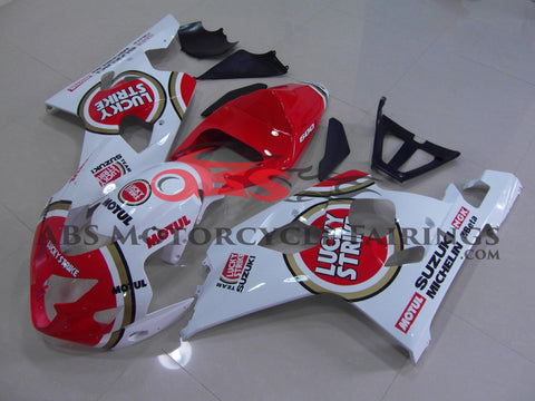 Suzuki GSXR750 (2004-2005) Red & White Lucky Strike Fairings