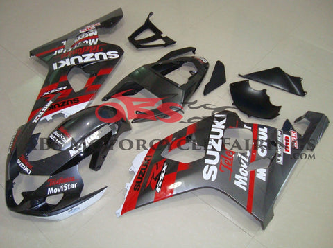 Suzuki GSXR750 (2004-2005) Silver & Red Fairings