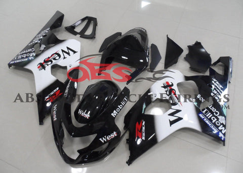 SUZUKI GSXR750 (2004-2005) BLACK & WHITE WEST FAIRINGS