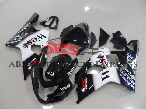 SUZUKI GSXR750 (2004-2005) BLACK & WHITE WEST FAIRINGS