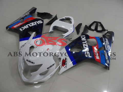 Suzuki GSXR750 (2004-2005) White, Blue & Red Fairings