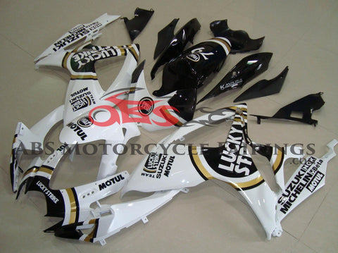 Suzuki GSXR750 (2006-2007) White & Black Lucky Strike Fairings