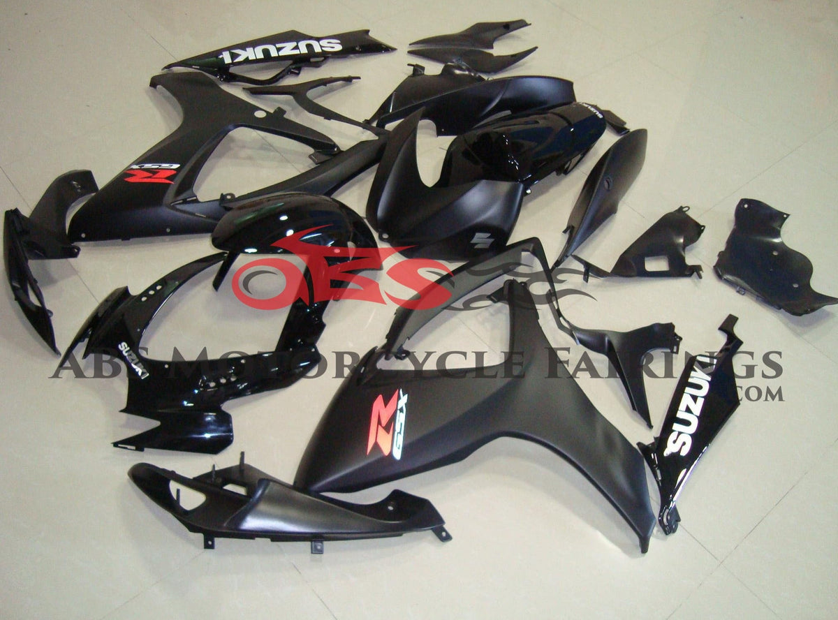 Suzuki GSXR750 (2006-2007) Matte Black & Gloss Black Fairings