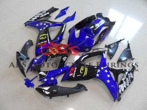 Suzuki GSXR750 (2006-2007) Blue, Black & White Star Fairings