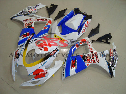 Suzuki GSXR750 (2006-2007) White, Blue & Red Pepe Phone Fairings