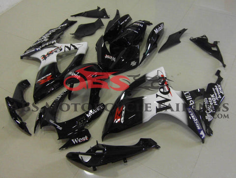 Suzuki GSXR750 (2006-2007) Black & White West Fairings