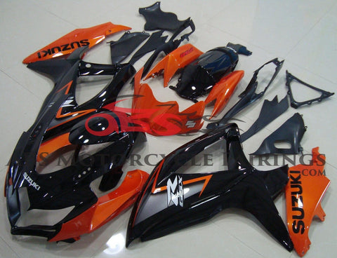 Suzuki GSXR600 (2008-2010) Black & Orange Fairings