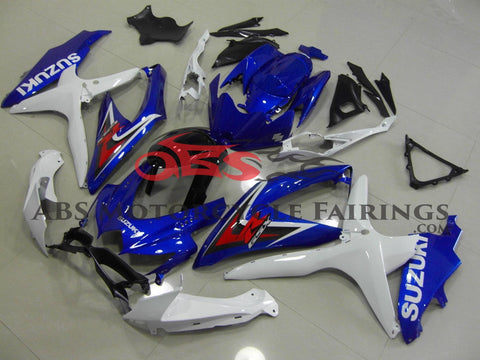 Suzuki GSXR750 (2008-2010) Blue & White Fairings