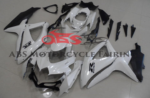 Suzuki GSXR600 (2008-2010) White & Black Fairings