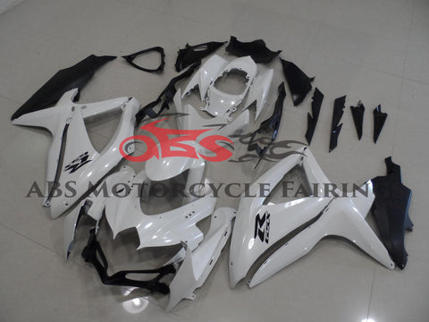 Suzuki GSXR600 (2008-2010) White & Black Fairings