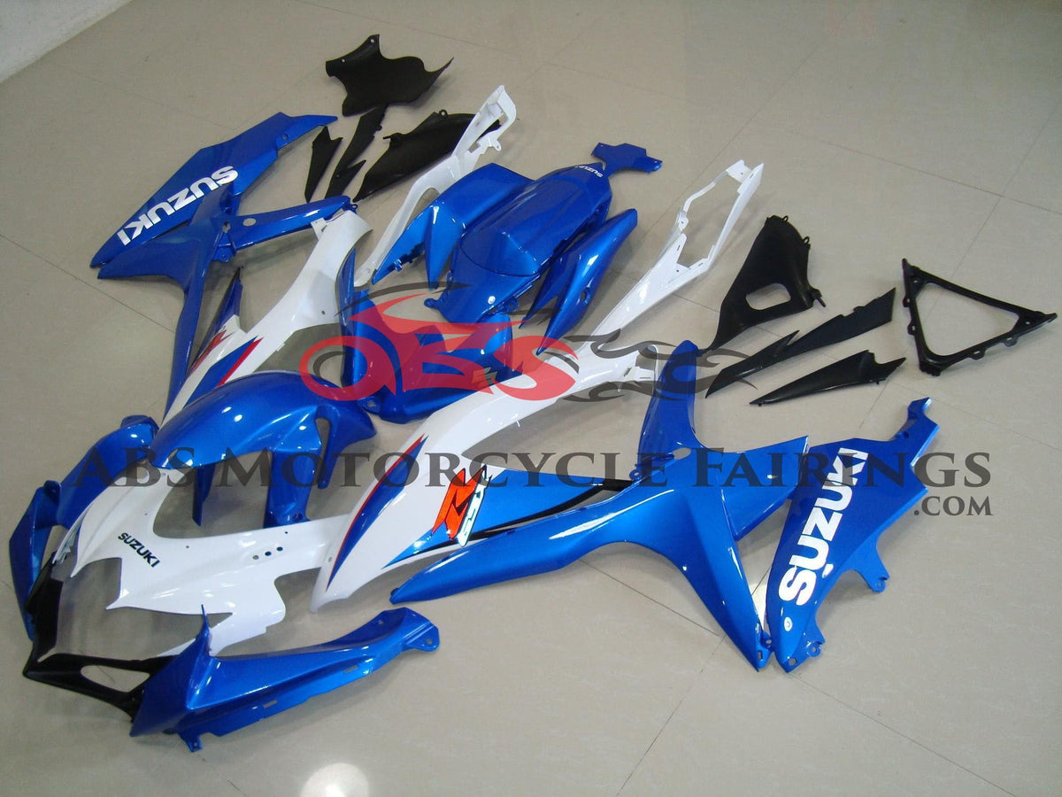 Suzuki GSXR600 (2008-2010) White & Blue Fairings