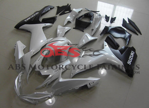 Suzuki GSXR750 (2011-2023) Pearl White & Black Fairings