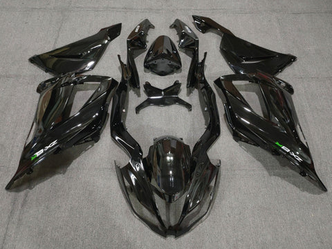 Fairing kit for a Kawasaki ZX6R 636 (2013-2018) Black, White & Green