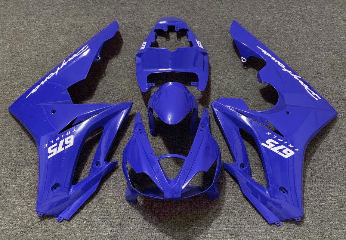 Triumph Daytona 675 (2006-2008) Blue & White Fairings