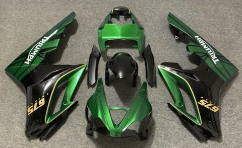 Triumph Daytona 675 (2009-2012) Green, Black, Yellow & White Fairings