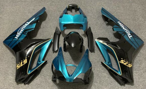 Triumph Daytona 675 (2009-2012) Teal Blue, Black, Yellow & White Fairings