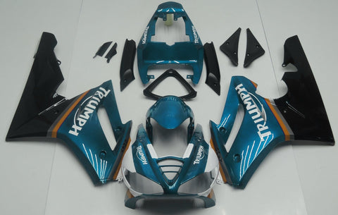 Triumph Daytona 675 (2009-2012) Teal Blue, Black, White, Orange & Gray Fairings