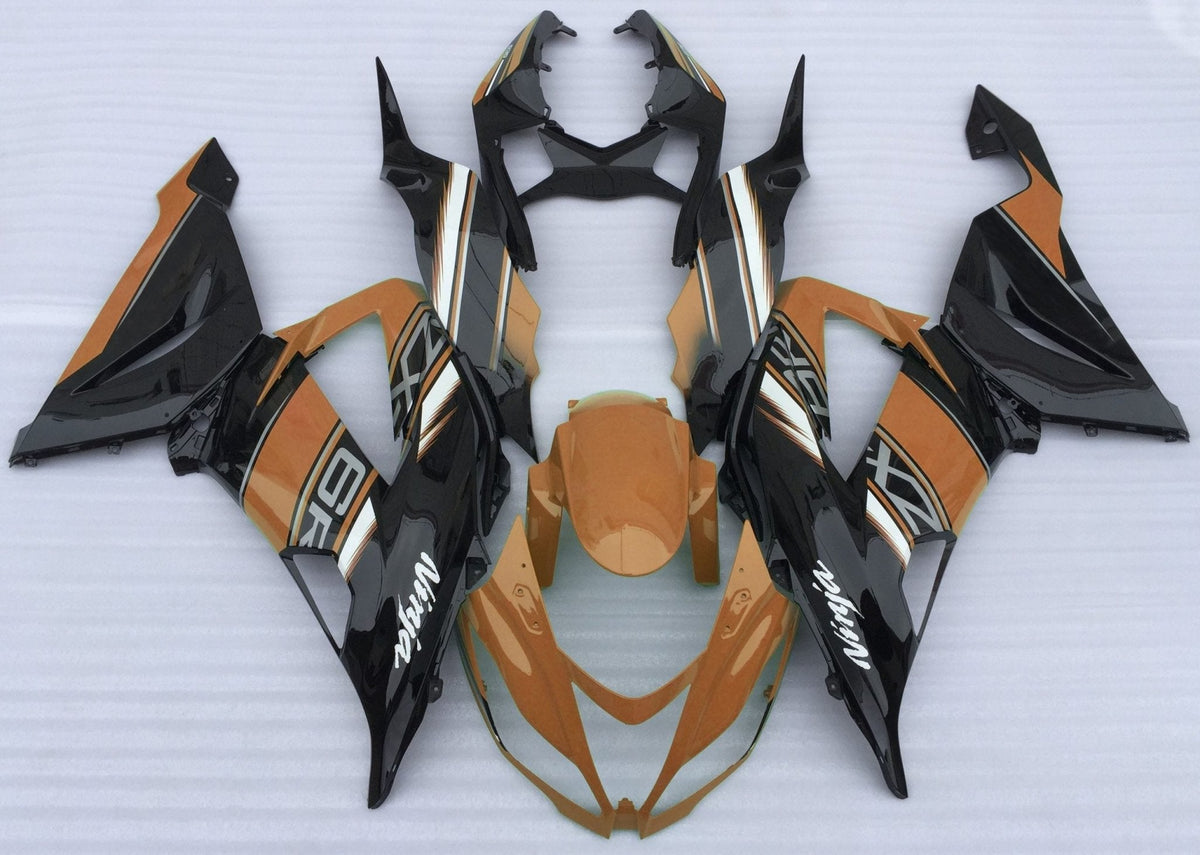 Fairing kit for a Kawasaki ZX6R 636 (2013-2018) Orange, Black, White & Gray