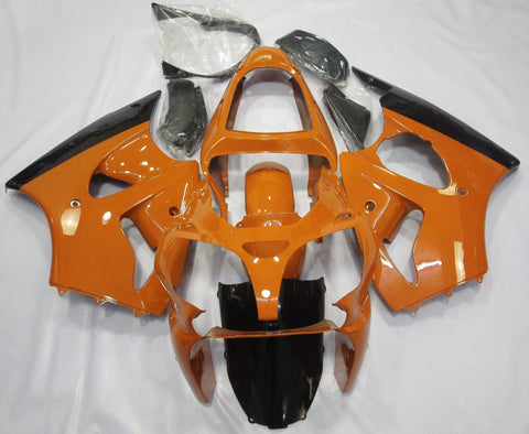 Fairing kit for a Kawasaki ZX6R 636 (2000-2002) Orange & Black