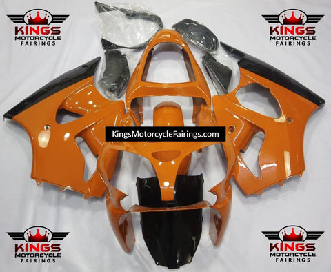 Fairing kit for a Kawasaki ZX6R 636 (2000-2002) Orange & Black