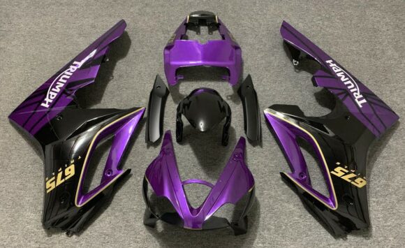 Triumph Daytona 675 (2009-2012) Purple, Black, Yellow & White Fairings